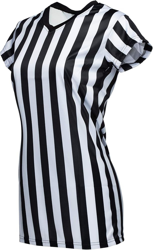 Murray Sporting Goods Women's Referee Shirt | Women's V-Neck Officials Jersey, Halloween Costume, or Waitress Uniform | Amazon (US)