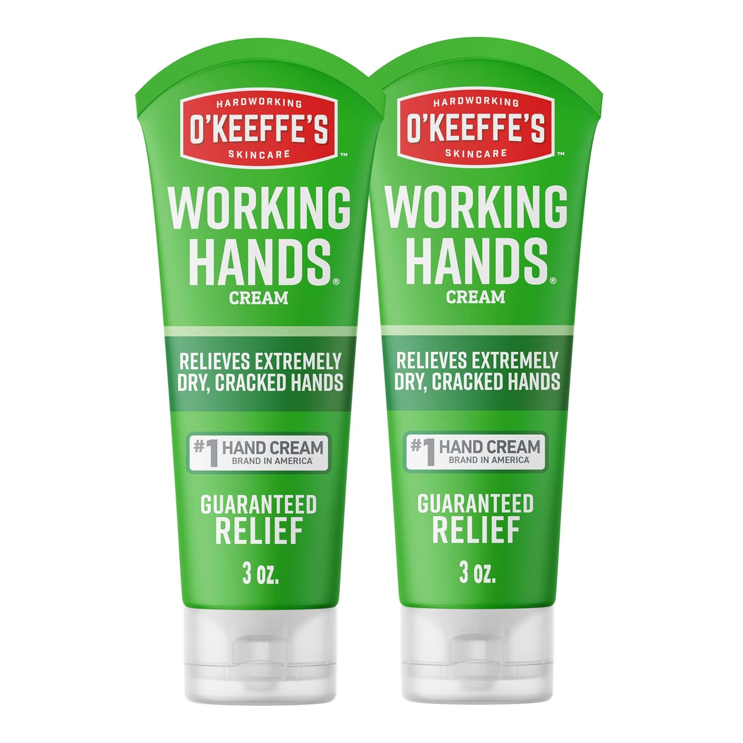 O'Keeffe's Working Hands Hand Cream for Extreme Dryness - 3 oz Tube (2 Pack) - Repairing Skincare for Cracked, Dry Hands | Amazon (US)