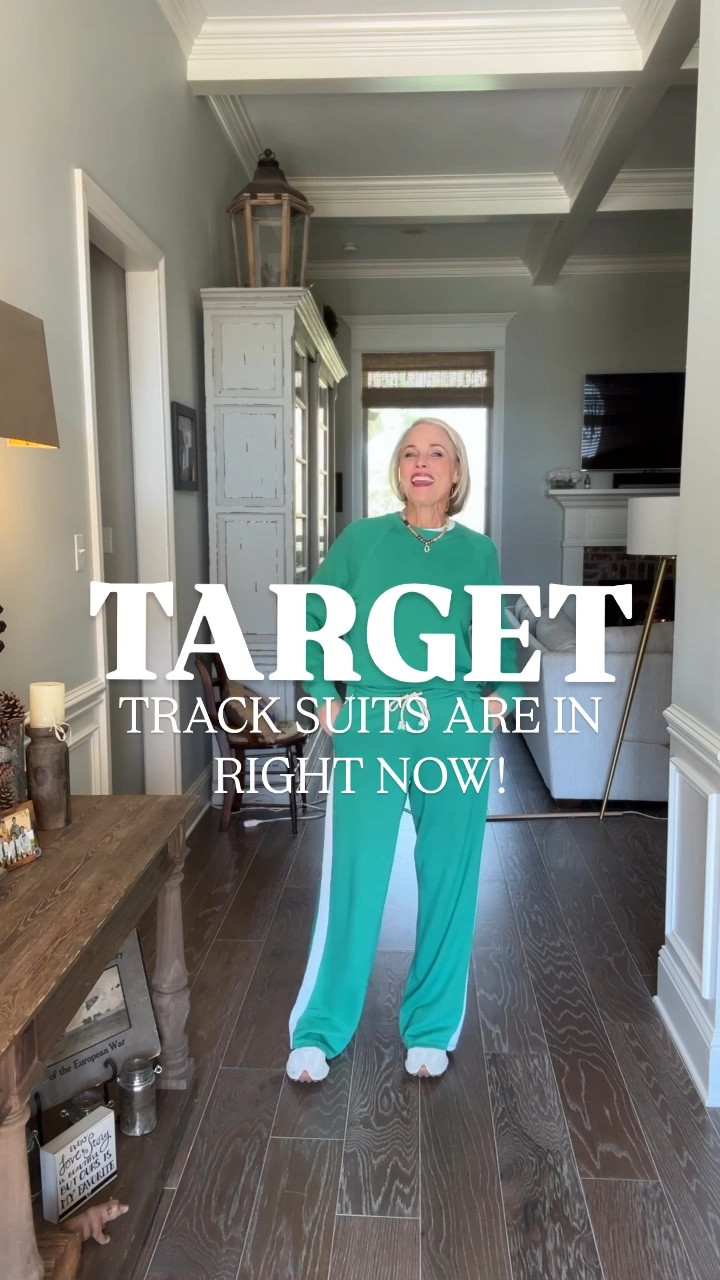 Tracksuits are having a moment, and I am here for it! ✨ 

This @Target set from Universal Thread is the perfect blend of cozy and chic. The French terry sweatpants and matching sweatshirt are sold as separates, so you can mix and match—or wear them together for that effortless, put-together vibe. 

I sized down to a small in both pieces, and this green color is chef’s kiss… but don’t worry, it comes in other colors too! Are you loving the tracksuit trend? 

#TargetStyle 
#EffortlessFashion 
#MidlifeStyle
#outfitinspiration 
#affordablefashion 
#outfitinspo
#laurenoggsgee
#over50style 
#lookalike
#shopltk
#ltkover50
#ltkover40
#lookforless
#ltkfindsunder50 
#ltkwatchnow
#getyourcolonoscopy


#LTKOver40 #LTKWatchNow #LTKFindsUnder50