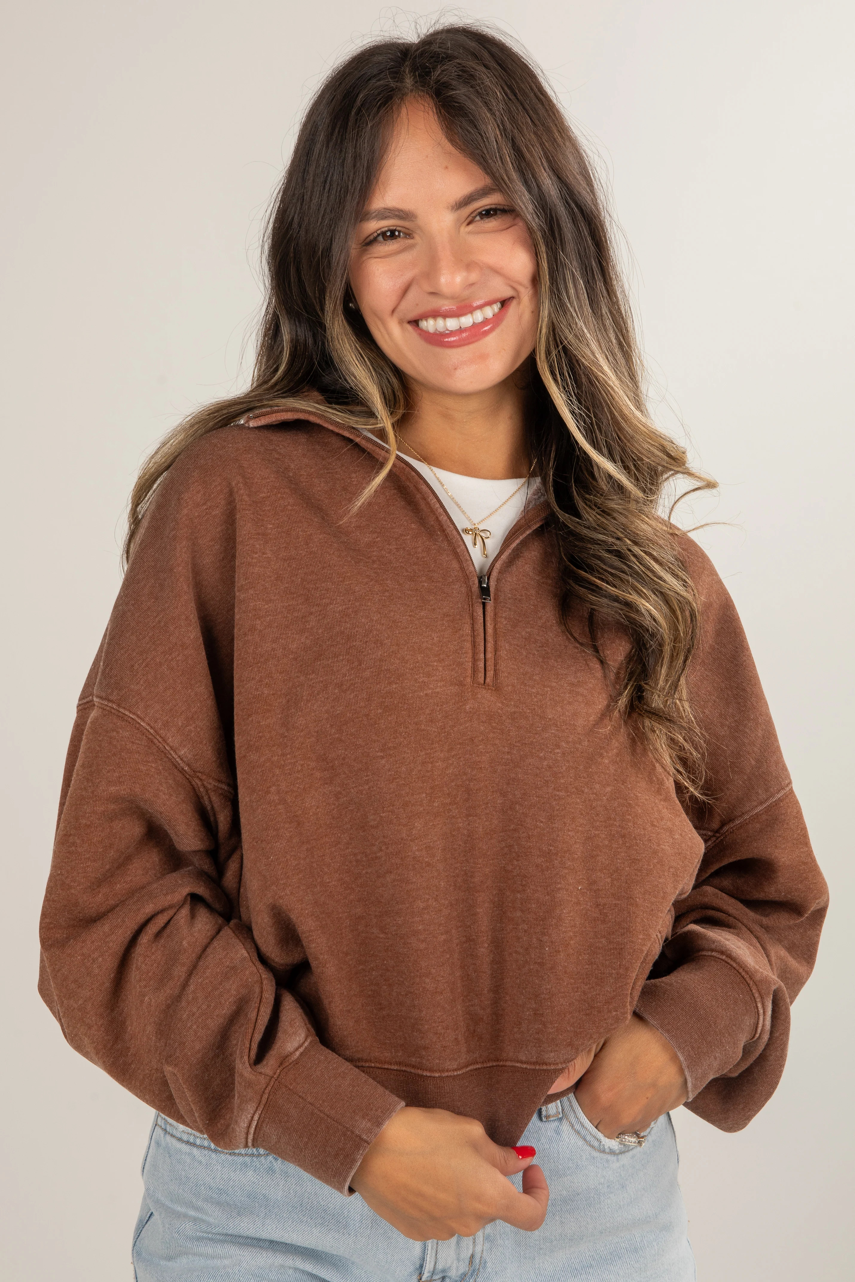 Cozy Quarter Zip Pullover | Casual Tops For Women | Dress Up | Dress Up