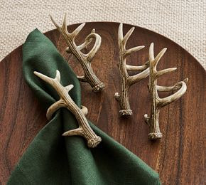 Antler Napkin Rings - Set of 4 | Pottery Barn (US)