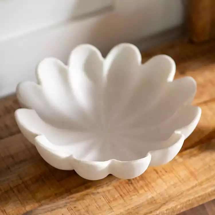 Faux Marble Petal Decorative Bowl | Kirklands Home | Kirklands