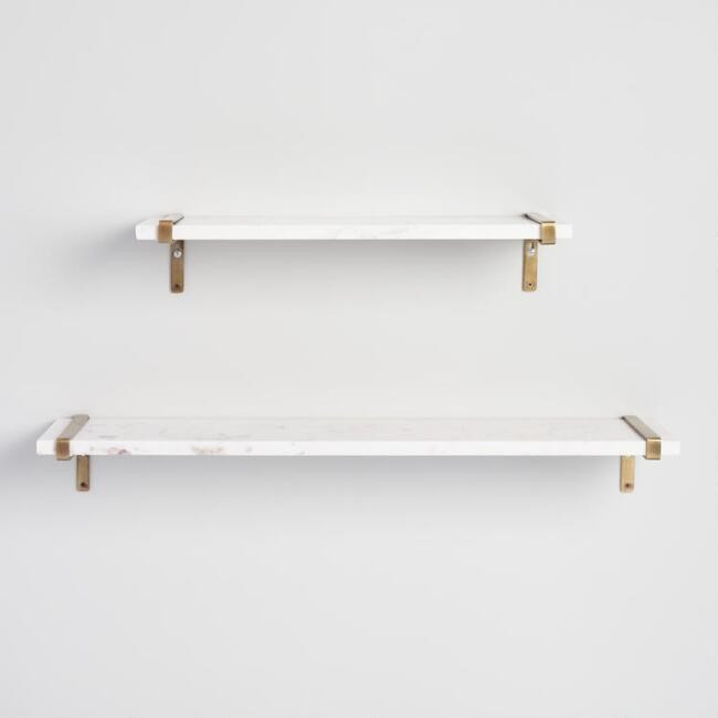 Antique Brass Mix & Match Shelf Brackets Set of 2 | World Market