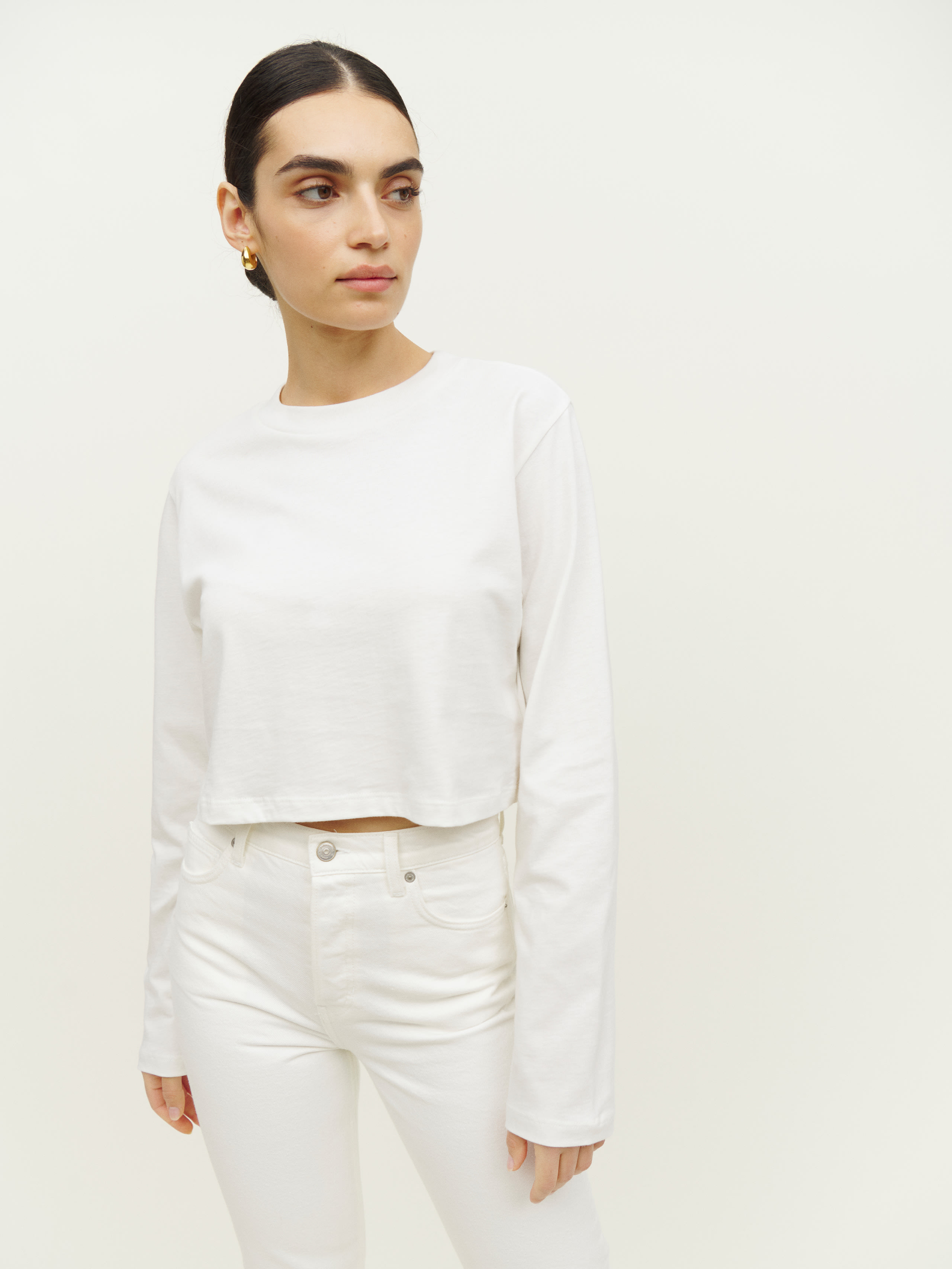 Becca Relaxed Long Sleeve Cropped Tee | Reformation (Global)