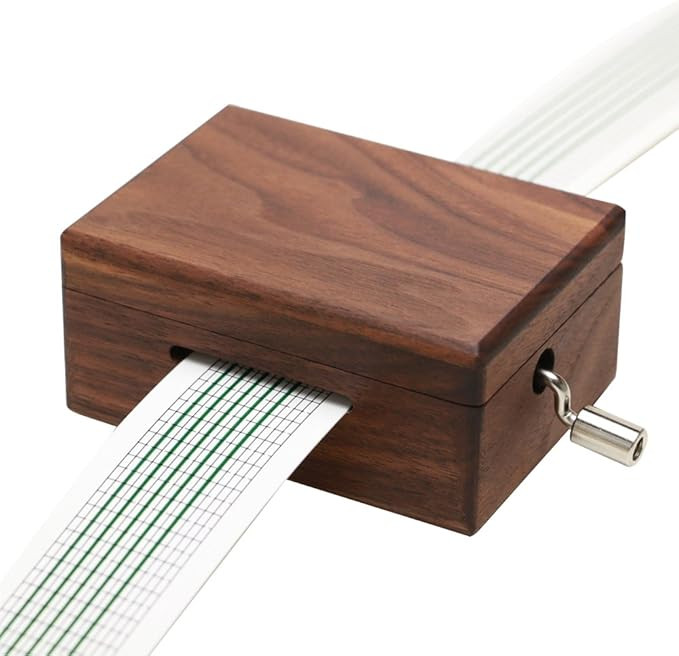 Youtang Vintage Walnut Wood Mechanism Musical Box Handcrank Music Box Gift (15 Note Walnut Wood) | Amazon (US)