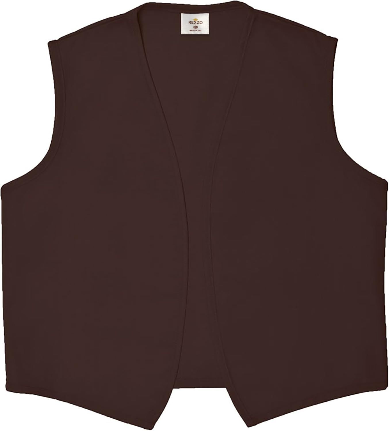 REXZO Unisex Vest No Pocket No Buttons– Made in The USA | Amazon (US)