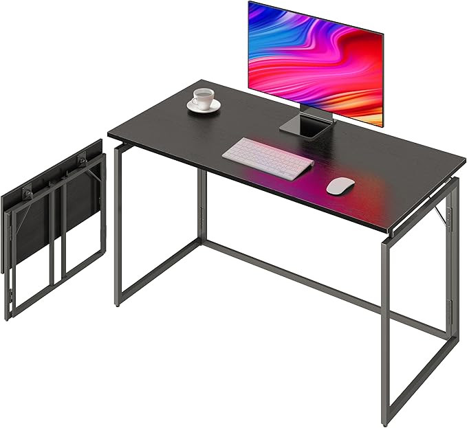 alawooder Folding Desk - 31.5" Wood Top Foldable Desk for Small Spaces | No Assembly Required Com... | Amazon (US)