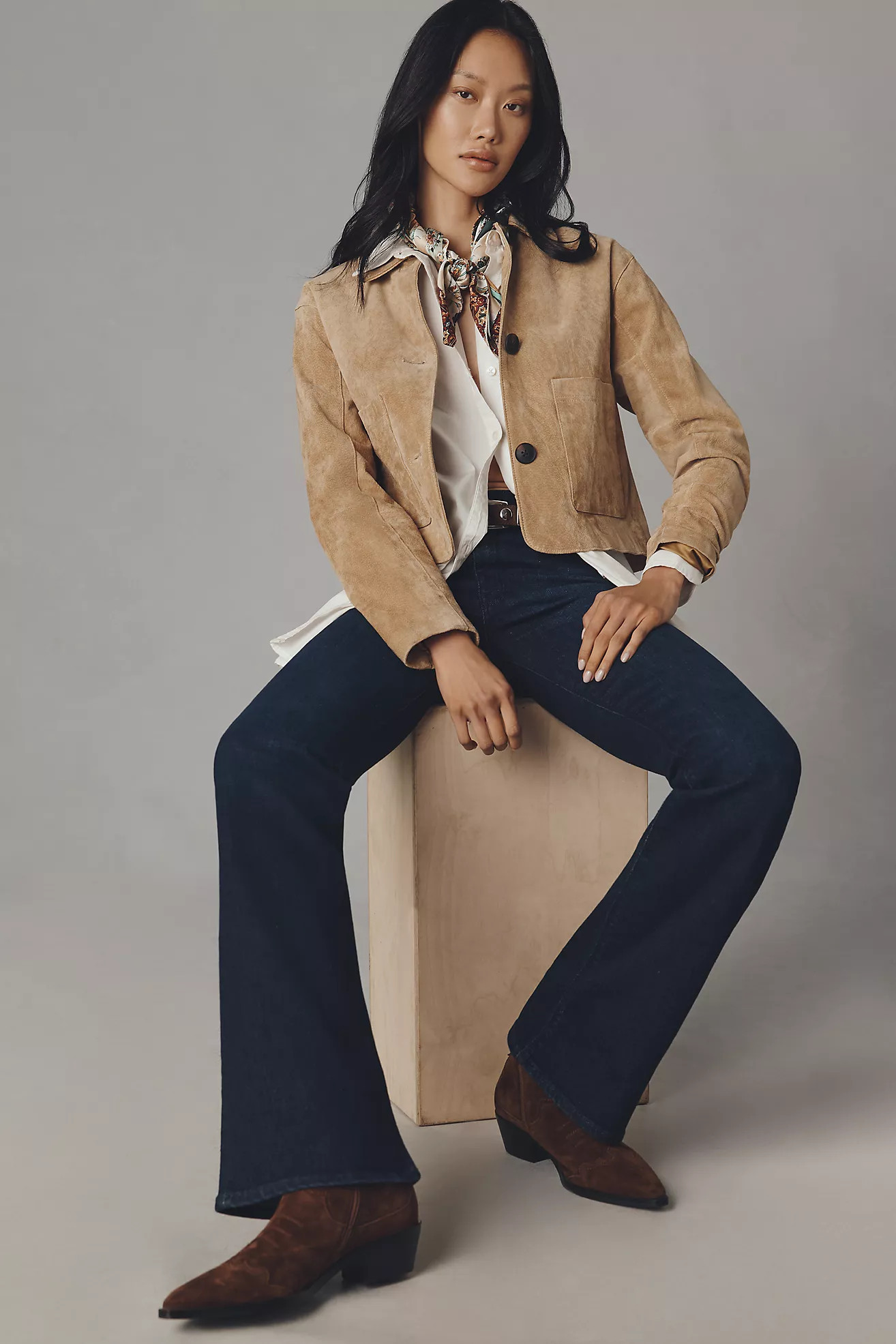 Hudson Barbara Petite High-Rise Bootcut Jeans | Anthropologie (US)