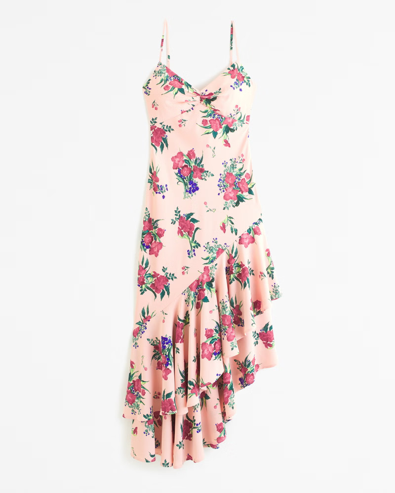 Drama Asymmetrical Ruffle Maxi Dress | Abercrombie & Fitch (US)