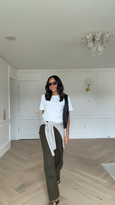 Use code NENAXSPANX to save 15% off your first order! The color of these pants is so perfect for transitioning into fall! Wearing size S short sleeve bodysuit, size S grey sweater and size S Tall wide leg pants 

casual chic outfit, work from home outfit, summer outfit, summer fashion, mom outfit, postpartum outfit, spanx pants, errands outfit, work outfit, office outfit, workwear, business casual workwear, back to school outfits, teacher outfits

#LTKSeasonal