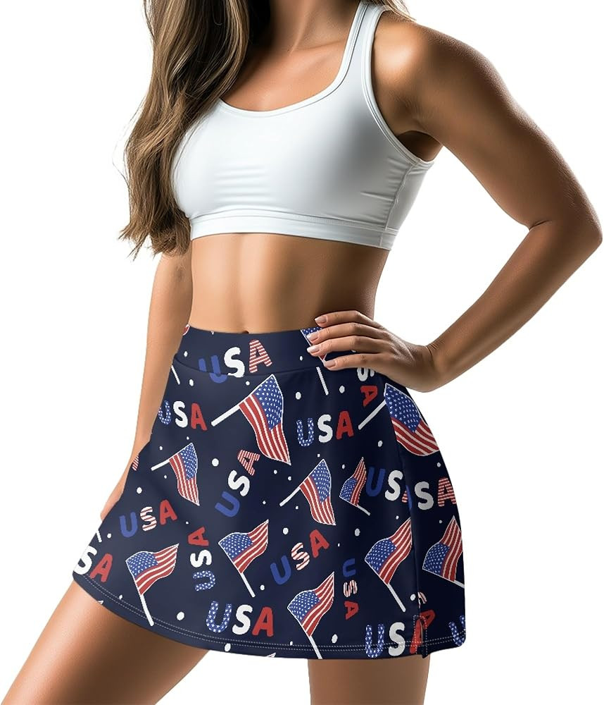 NDISTIN Tennis Skirts for Women High Waisted Athletic Skort Built-in Shorts with Pockets Women's ... | Amazon (US)