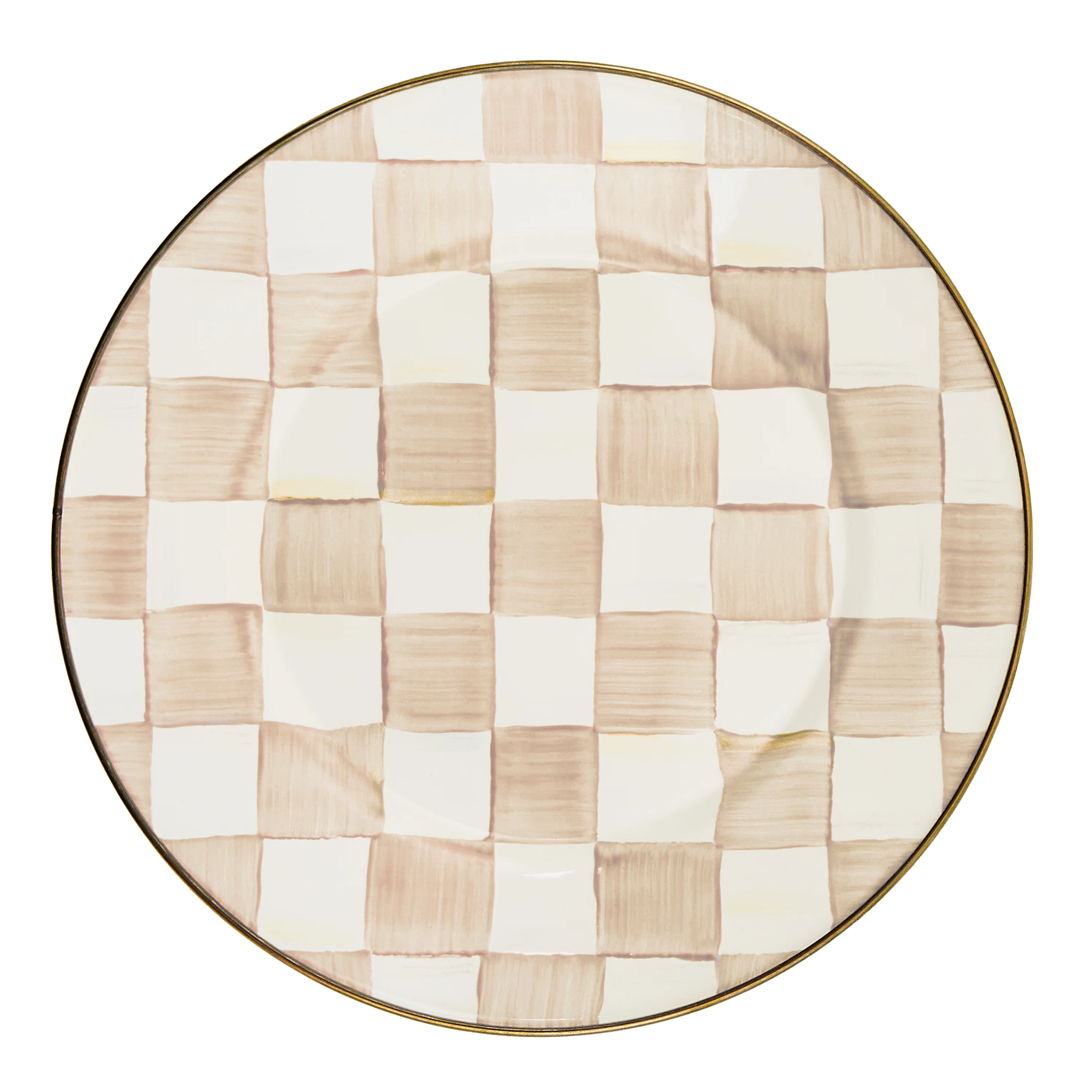 Mocha Check Dinner Plate | Wayfair North America