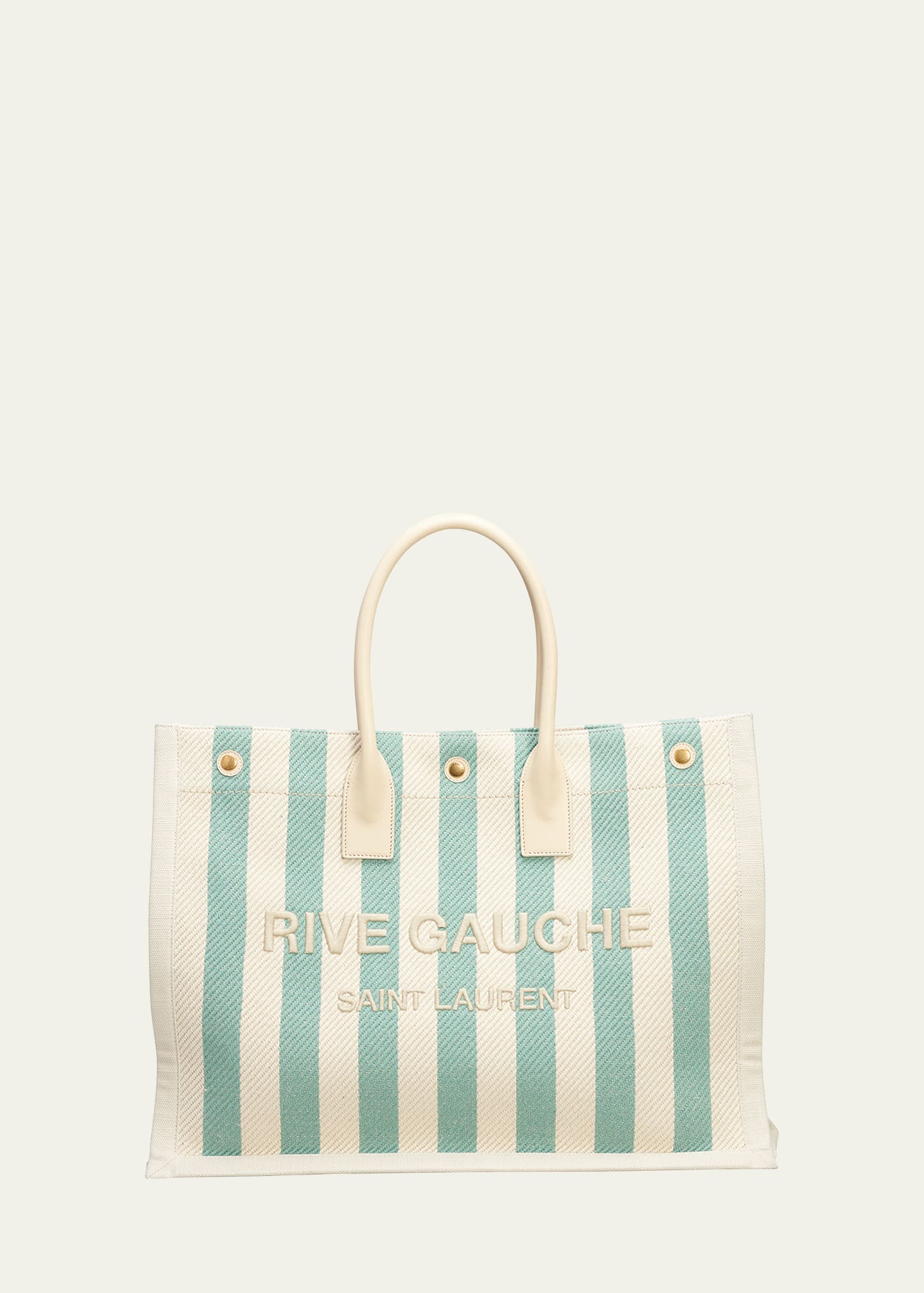 Rive Gauche Striped Canvas Tote Bag | Bergdorf Goodman