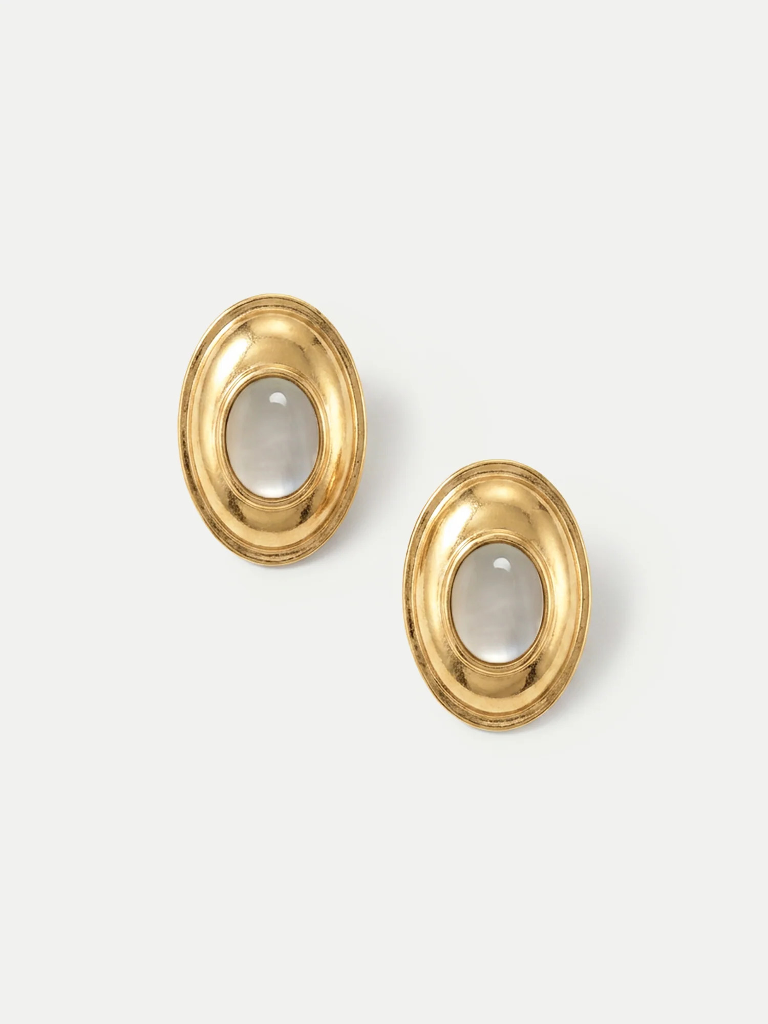 Veronica Beard Cat's Eye Cabochon Earring Gold | Veronica Beard