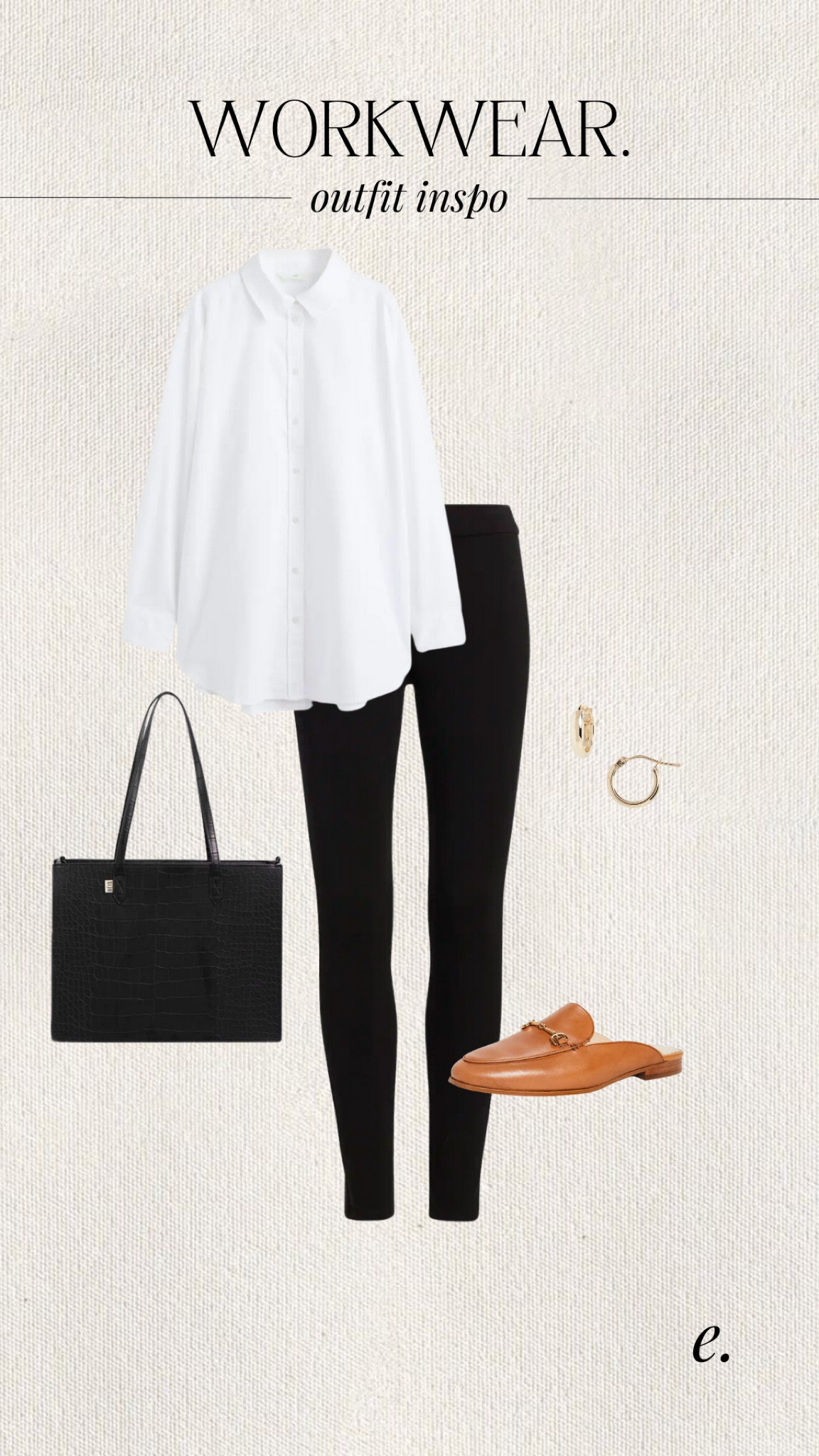 Workwear outfit inspiration for the office. I personally think Thursdays are good days to break out the leggings for the office since they are super comfortable and by Thursday you don’t really want to get dressed for work anymore, at least that’s how I feel. Pair leggings with an oversized button up half tucked and some loafers or mules and you’re good to go. This is the Beis work tote, can’t link but linked an Amazon dupe! 

Oxford shirt, white button up, workwear outfit, work outfit, lululemon leggings, work from home outfit, teacher outfits, fall outfit, work outfit

#LTKstyletip #LTKworkwear #LTKBacktoSchool