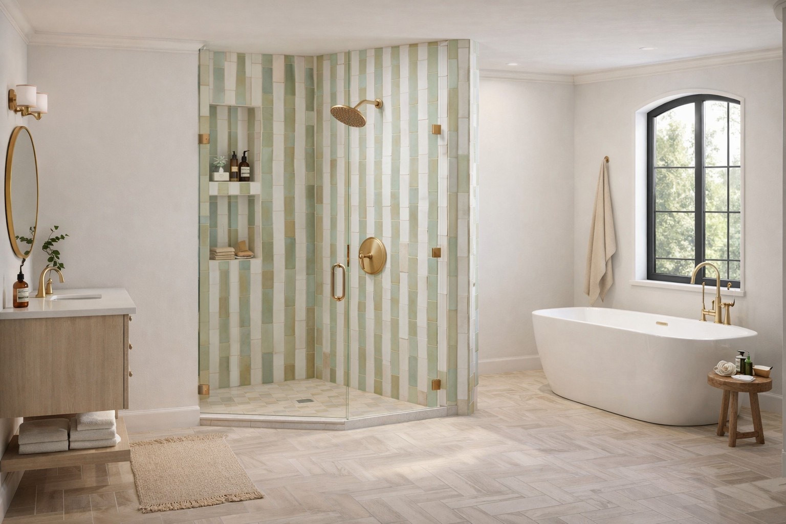 Bathroom inspo. Clean lines, neutral tones, and layered textures that make it feel calm, cozy, and elevated — proof that even small spaces can feel like a retreat. #bathroom #bathroominspo #bathroomremodel #bathroomreno #masterbath #bathroomrenovation #homedesign #homeremodeling #homerenovation #primarybathroom #walkinshower

#LTKHome