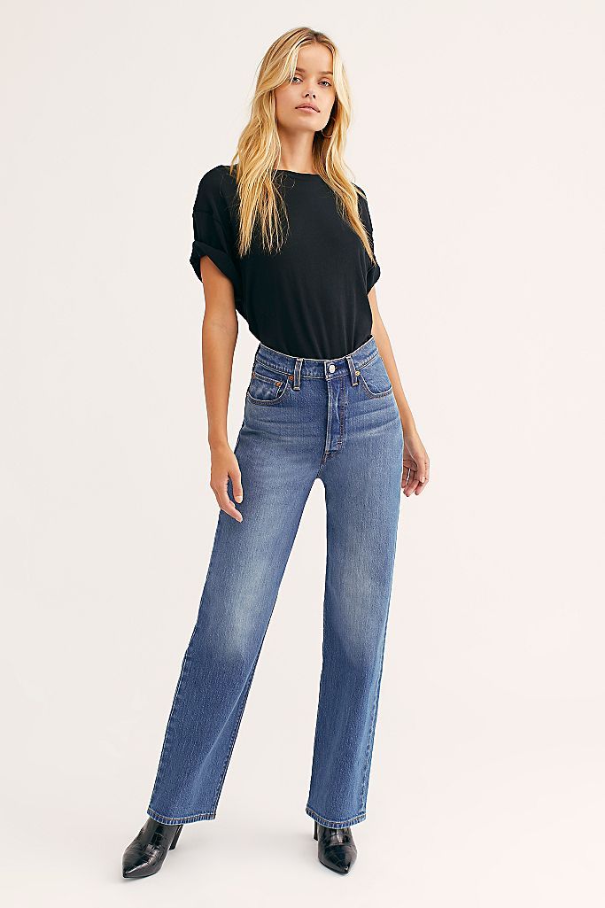 Levi's Ribcage Straight-Leg Jeans | Free People (Global - UK&FR Excluded)
