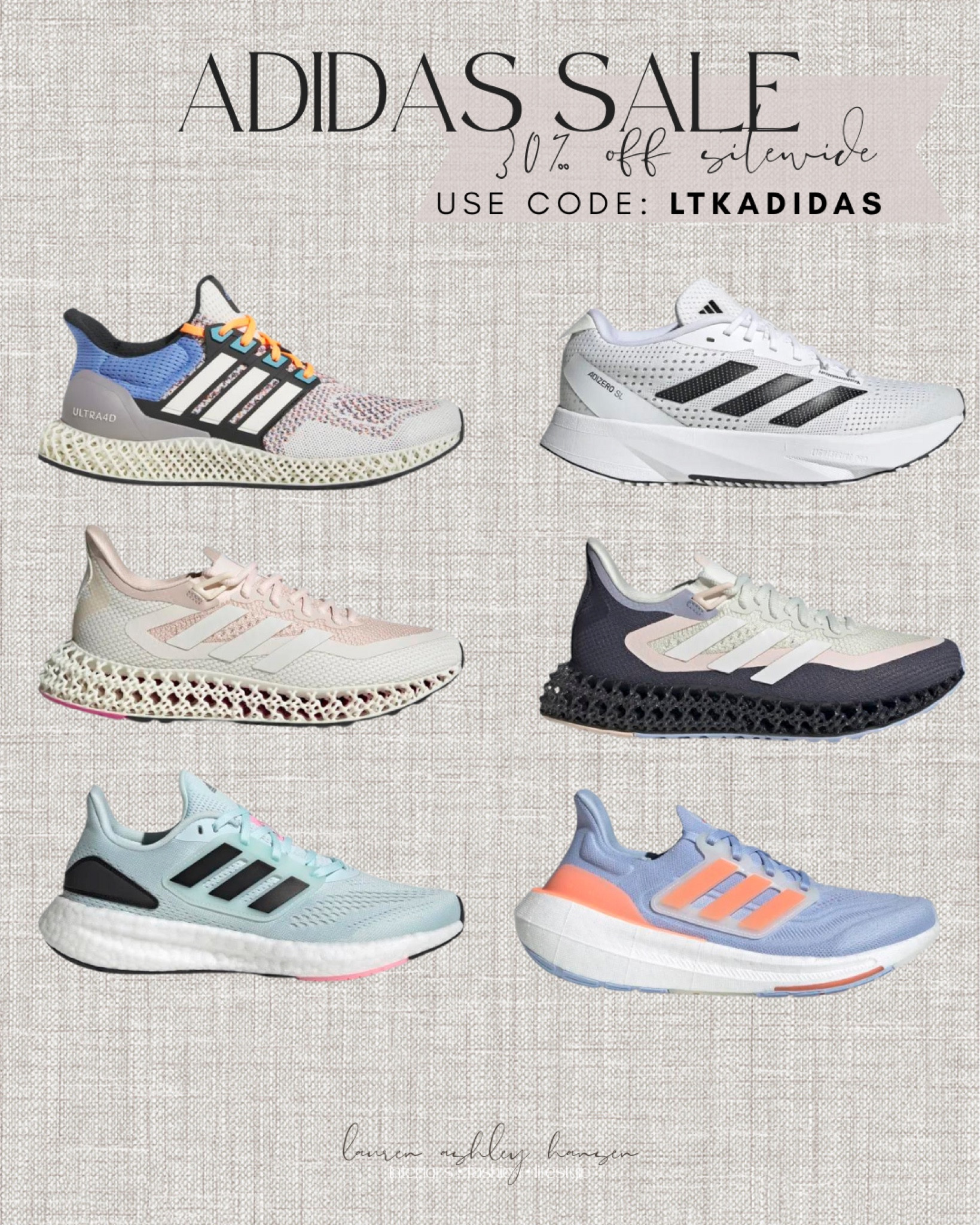 30% off sitewide at Adidas for the exclusive LTK sale! My favorite pairs of running shoes and I’ll definitely be grabbing a pair of the ultraboosts!

#LTKshoecrush #LTKxadidas #LTKfit