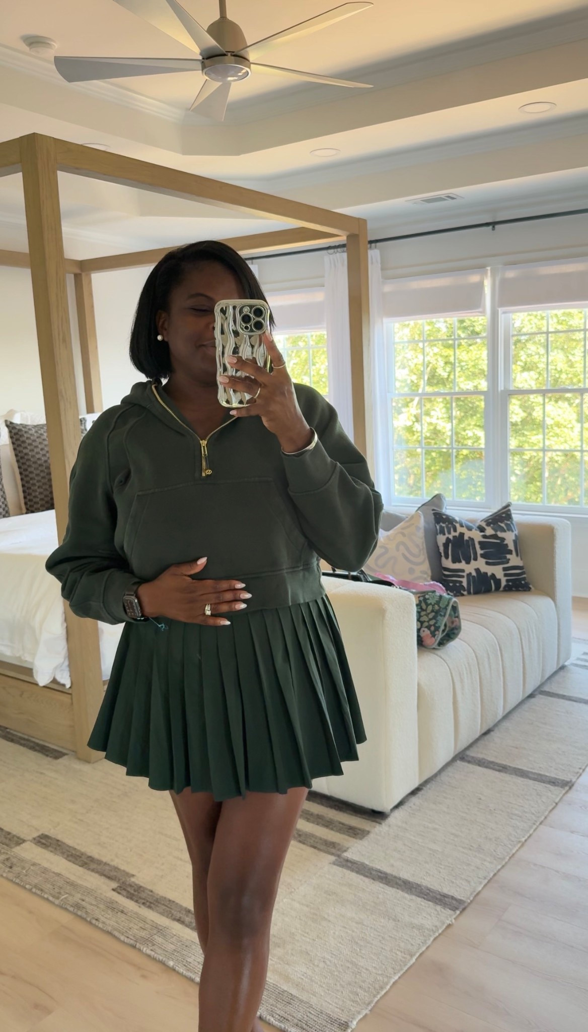 Perfect fall outerwear. Tennis skirt, zip pullover. 

#LTKNYFW #LTKSeasonal #LTKActive