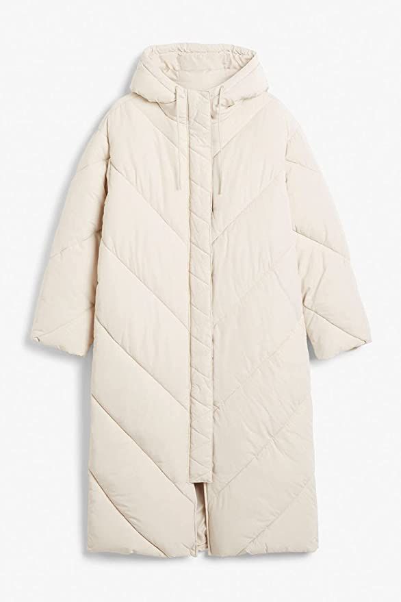 Amazon.com: Yousify Women's Hooded Long Puffer Coat Winter Longer Thickened Down Jacket Zip Cocoo... | Amazon (US)