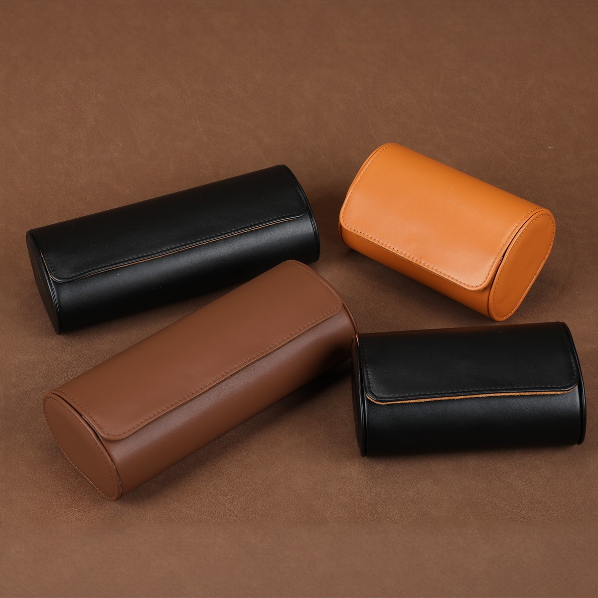 2-3 Slot Watch Roll Case Genuine Leather Watches Travel Storage Box Holder Box | eBay UK