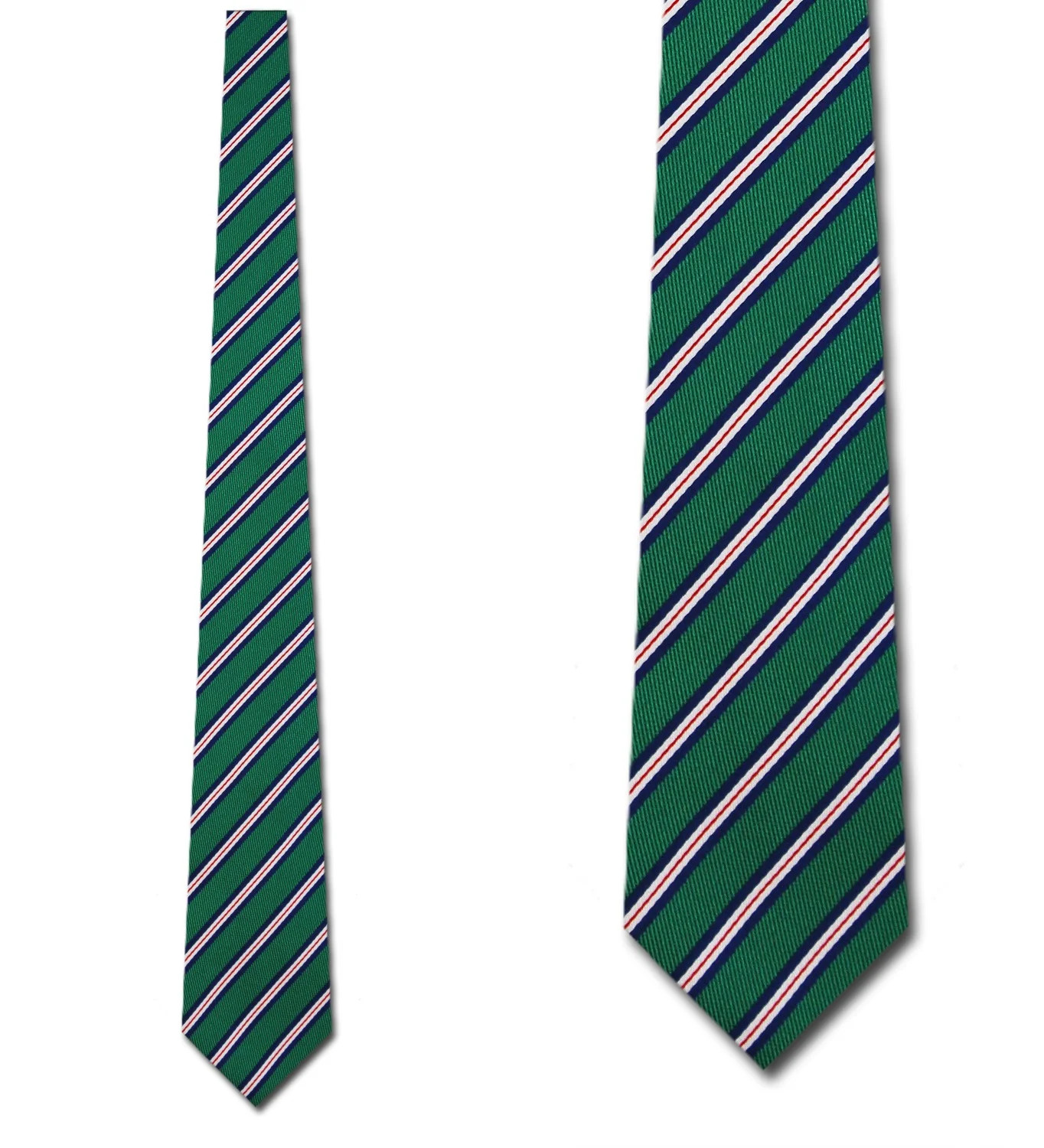 Blue and White Stripes on Green Necktie Mens Tie | Walmart (US)