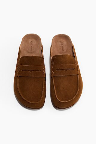 H & M - Leather Mule Loafers - Beige | H&M (US + CA)