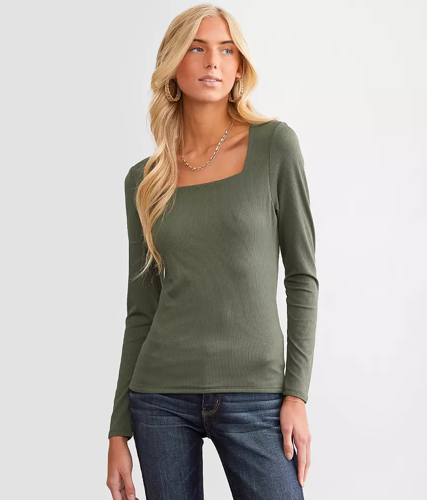 Shaping & Smoothing Ribbed Top | Buckle