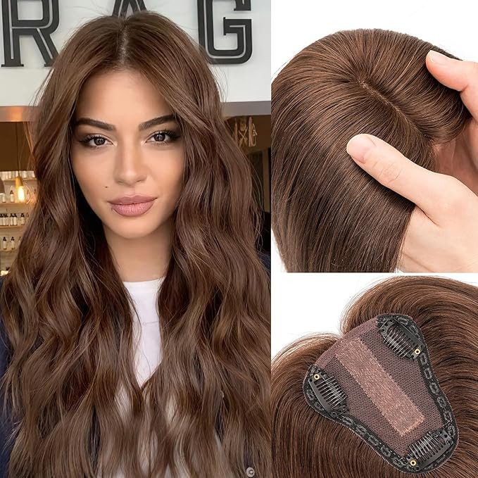 Rich Choices Hair Toppers for Women Real Human Hair Remy Human Hair Topper for Women 12inch #2 Da... | Amazon (US)