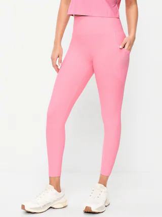 High-Waisted PowerSoft 7/8 Pocket Leggings | Old Navy (US)