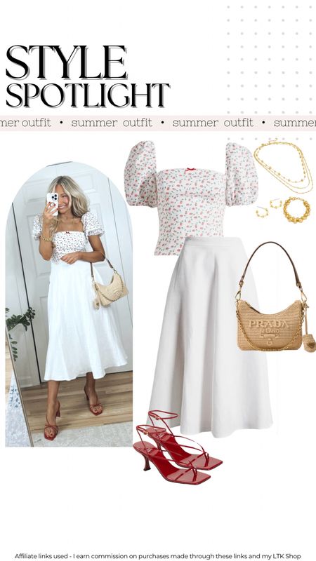 Cute summer outfit idea
White skirt outfit 
