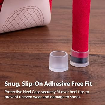 Heel Lovers Protective Heel Caps, 5 Pairs, Clear, Noise Reducing, Slip-On, Durable Rubber | Amazon (US)