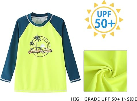 Aisyee Boys One Piece Rash Guard Swimsuits Long Sleeve Swim Shirt Bathing Suits | Amazon (US)