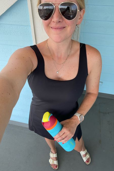 My favorite exercise dress & most used water bottle this summer. Definitely will be styling and wearing into fall!

#LTKunder50 #LTKSeasonal #LTKtravel