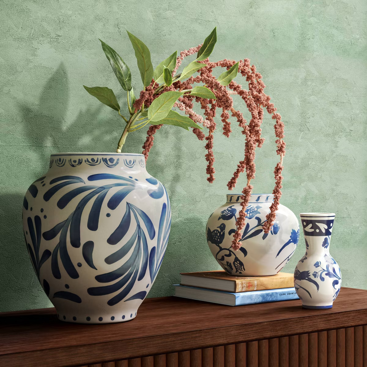 Large Blue Painted Ceramic Vase - Threshold™ | Target