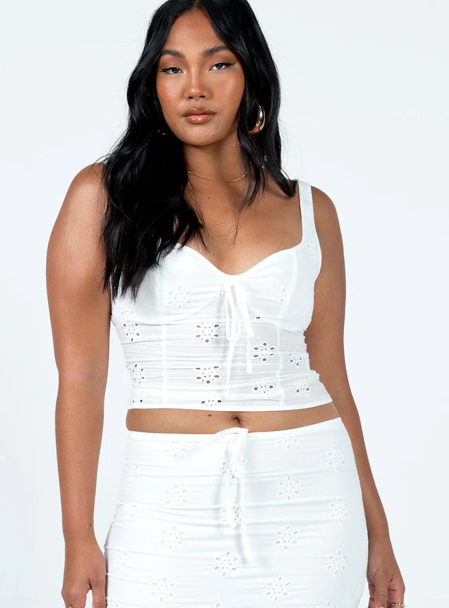 Flowerfields Top Ivory | Princess Polly US