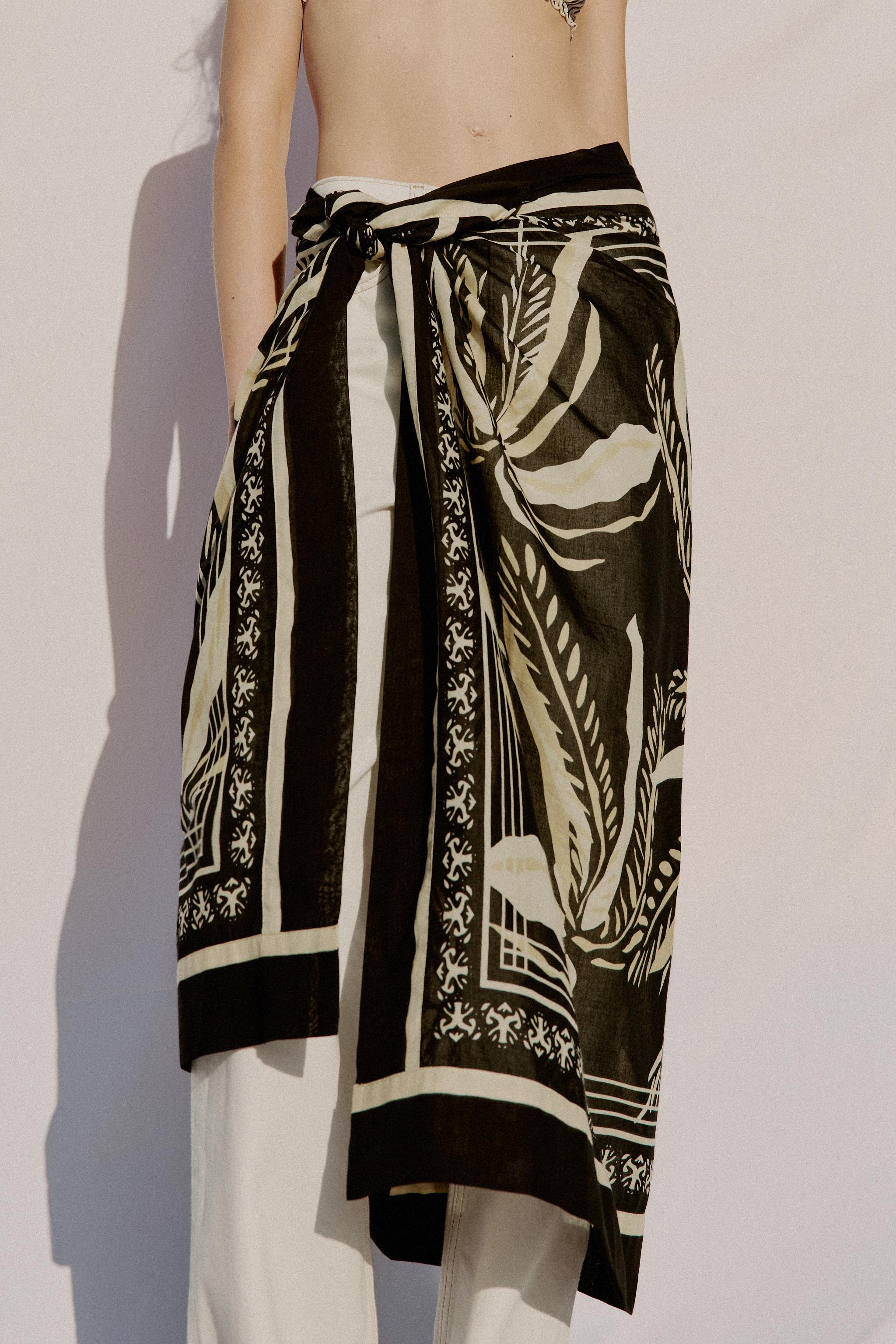 PALM TREE PRINT PAREO | Zara US