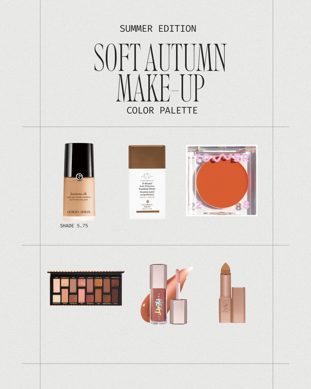  

 Soft autumn color palette makeup 

#LTKSeasonal #LTKGiftGuide #LTKBeauty