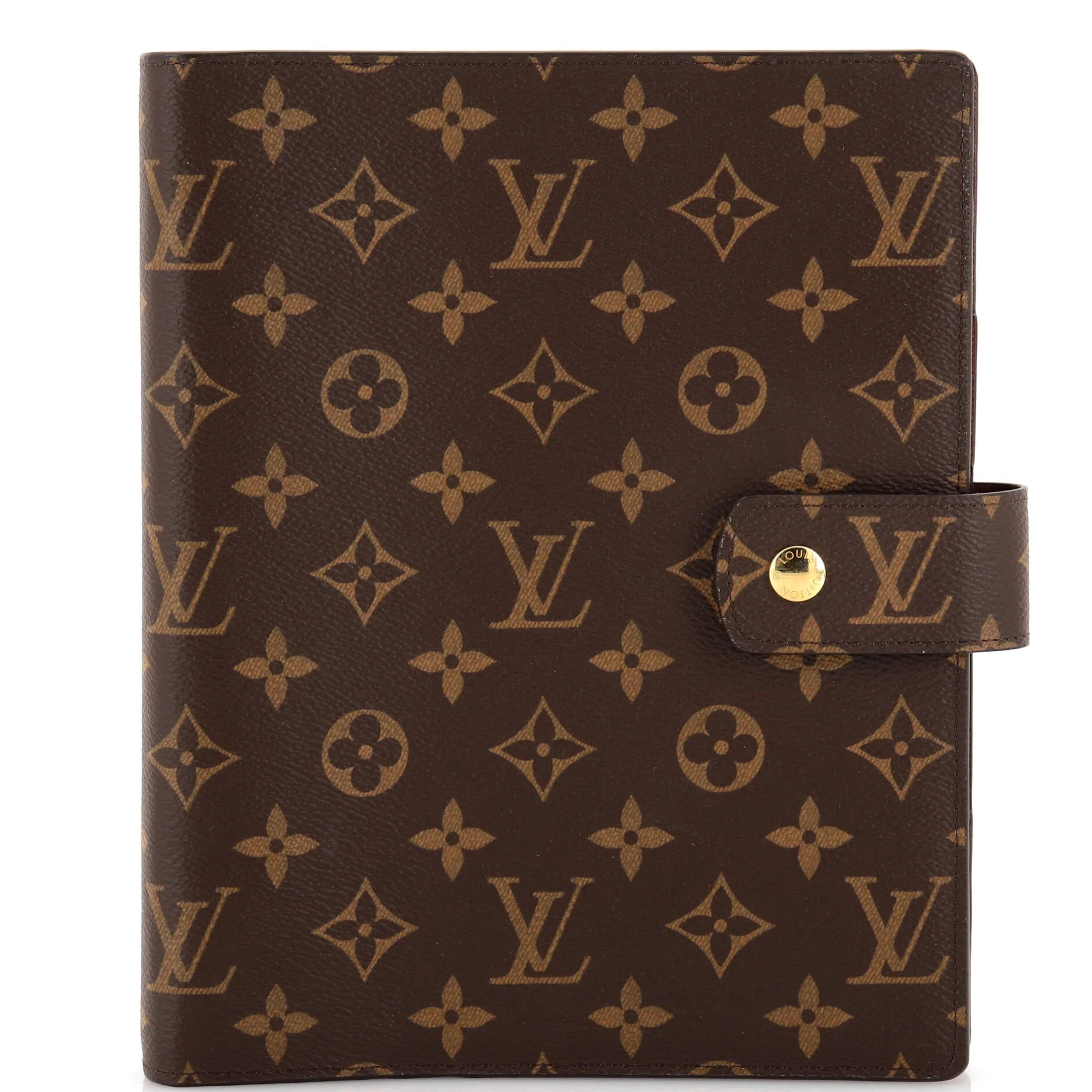 Ring Agenda Cover Monogram Canvas GM | Shop Simon