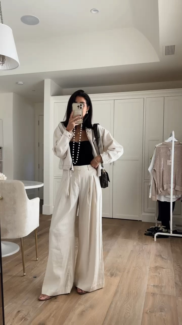 New arrivals from Anthropologie I'm just shy of 5-7" for reference wearing the size 2 white trousers #StylinByAylin #Aylin

#LTKstyletip #LTKSeasonal #LTKVideo