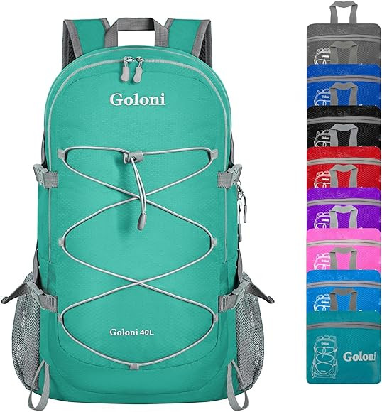 Goloni Ultra Lightweight Packable Backpack 40L - Foldable Hiking Backpack Water Resistant Small F... | Amazon (US)