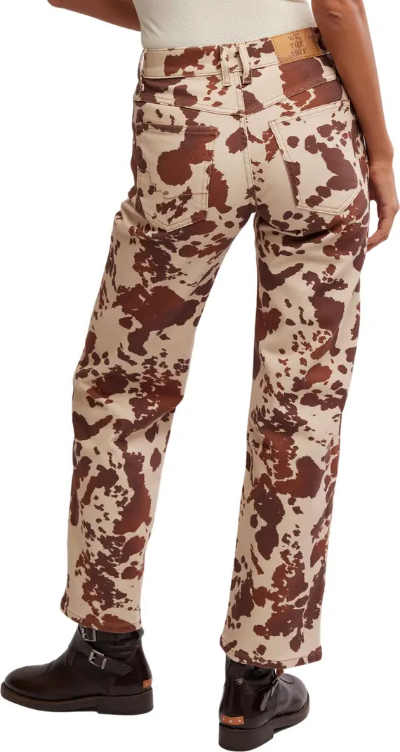 Risk Taker Animal Print Straight Leg Jeans | Nordstrom
