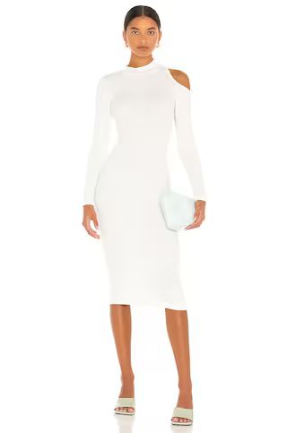 X REVOLVE Auto Lux Midi Dress in White | Revolve Clothing (Global)