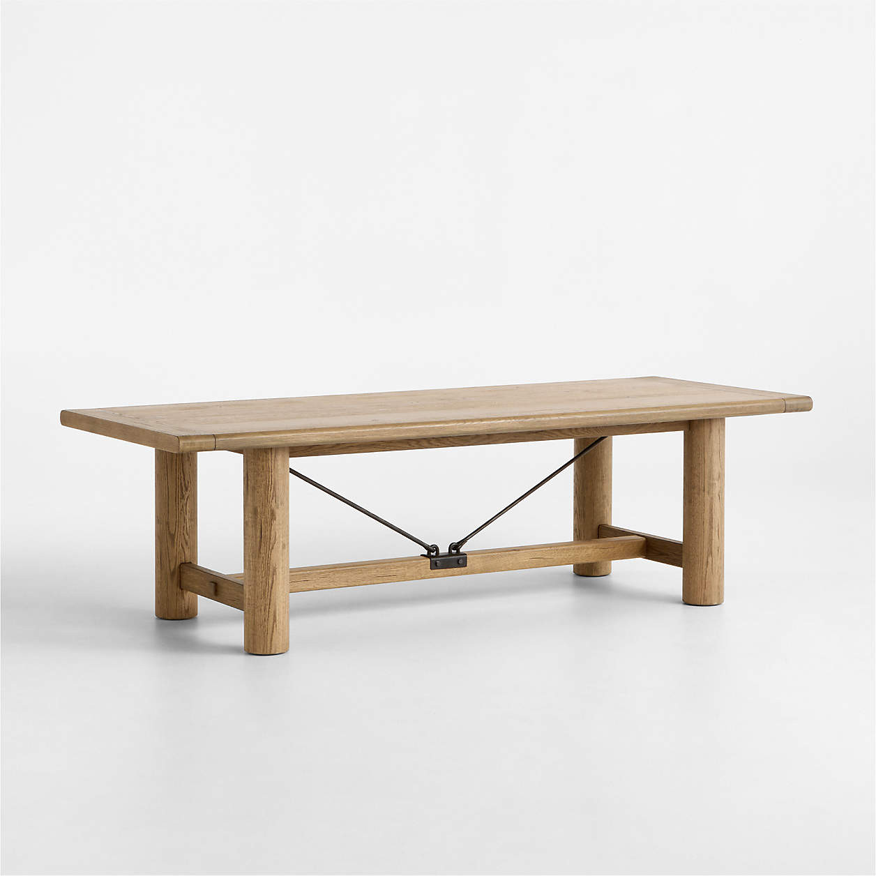Breckenridge 100"-126" Weathered Rustic Oak Wood Extendable Dining Table + Reviews | Crate & Barr... | Crate & Barrel