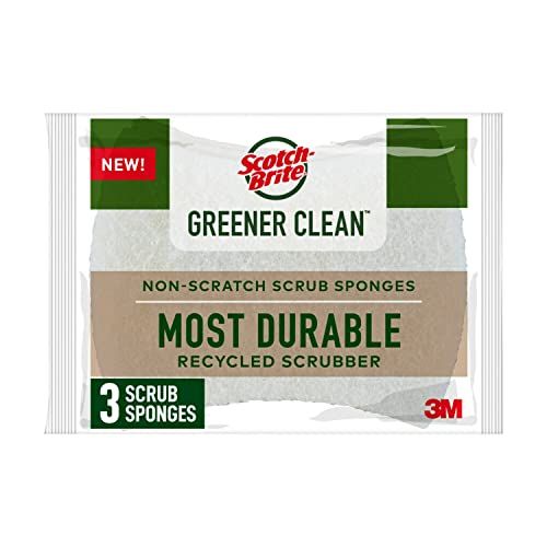 Scotch-Brite Greener Clean Non-Scratch Scrub Sponge, Sponge for Washing Dishes, Cleaning Kitchen,... | Amazon (US)