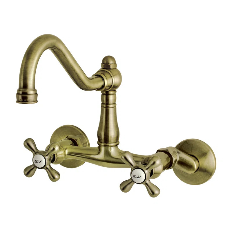 KS3223AX Vintage Double Handle Kitchen Faucet | Wayfair North America