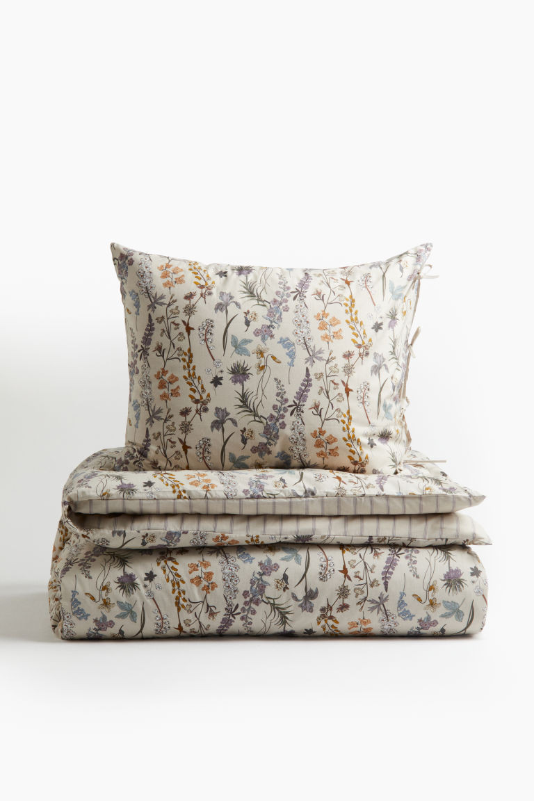 H & M - Cotton Twin Duvet Cover Set - Beige | H&M (US + CA)