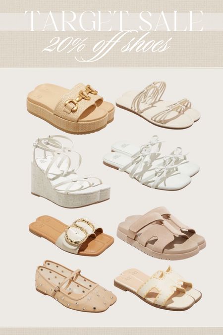 20% off shoes at target ! 👡 

Loving these styles for summer 🌞 all 20% off now!

#sandals #wedges #raffiasandals #wovensandals #bowsandals #flats #meshflats #lookforless #sale #targetstyle #targetsale #targetfinds #targetfashion #summershoes #springshoes #summersandals 

#LTKSaleAlert #LTKFindsUnder50 #LTKShoeCrush