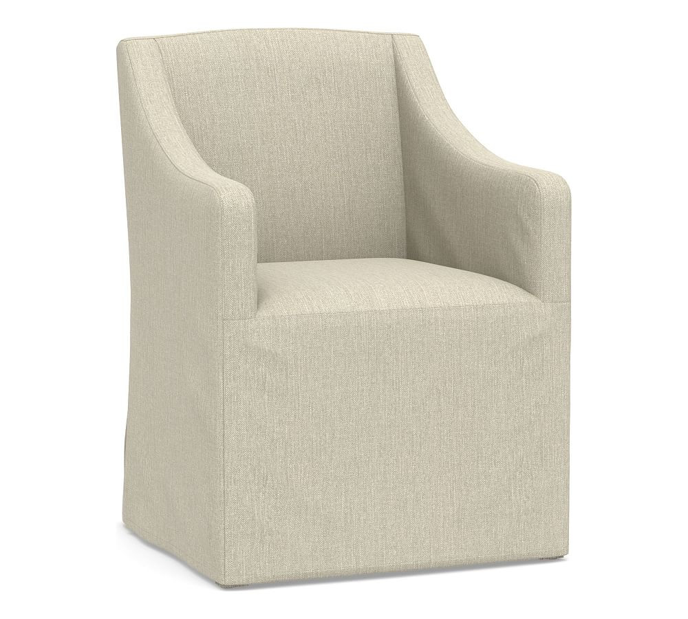 Classic Slope Slipcovered Dining Armchair | Pottery Barn (US)