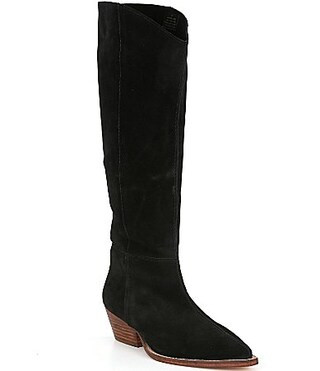 Free People Sway Low Slouch Suede Boots - 8 | Dillard's